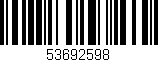 Código de barras (EAN, GTIN, SKU, ISBN): '53692598'