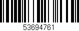Código de barras (EAN, GTIN, SKU, ISBN): '53694761'