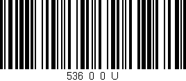 Código de barras (EAN, GTIN, SKU, ISBN): '536_0_0_U'