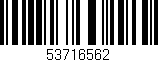 Código de barras (EAN, GTIN, SKU, ISBN): '53716562'