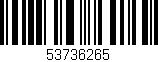 Código de barras (EAN, GTIN, SKU, ISBN): '53736265'