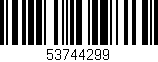 Código de barras (EAN, GTIN, SKU, ISBN): '53744299'