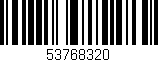 Código de barras (EAN, GTIN, SKU, ISBN): '53768320'