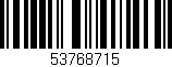 Código de barras (EAN, GTIN, SKU, ISBN): '53768715'