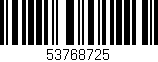 Código de barras (EAN, GTIN, SKU, ISBN): '53768725'