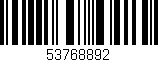 Código de barras (EAN, GTIN, SKU, ISBN): '53768892'