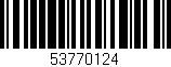 Código de barras (EAN, GTIN, SKU, ISBN): '53770124'