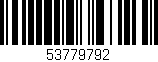 Código de barras (EAN, GTIN, SKU, ISBN): '53779792'