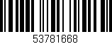Código de barras (EAN, GTIN, SKU, ISBN): '53781668'