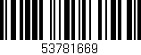 Código de barras (EAN, GTIN, SKU, ISBN): '53781669'