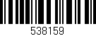 Código de barras (EAN, GTIN, SKU, ISBN): '538159'
