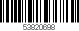 Código de barras (EAN, GTIN, SKU, ISBN): '53820698'