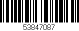 Código de barras (EAN, GTIN, SKU, ISBN): '53847087'