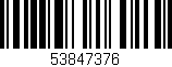 Código de barras (EAN, GTIN, SKU, ISBN): '53847376'