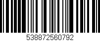 Código de barras (EAN, GTIN, SKU, ISBN): '538872560792'