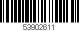 Código de barras (EAN, GTIN, SKU, ISBN): '53902611'