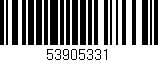Código de barras (EAN, GTIN, SKU, ISBN): '53905331'
