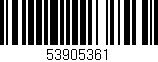 Código de barras (EAN, GTIN, SKU, ISBN): '53905361'