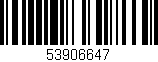 Código de barras (EAN, GTIN, SKU, ISBN): '53906647'