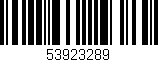 Código de barras (EAN, GTIN, SKU, ISBN): '53923289'