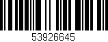Código de barras (EAN, GTIN, SKU, ISBN): '53926645'