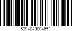 Código de barras (EAN, GTIN, SKU, ISBN): '5394849884651'