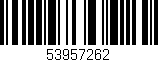 Código de barras (EAN, GTIN, SKU, ISBN): '53957262'