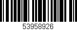 Código de barras (EAN, GTIN, SKU, ISBN): '53958926'