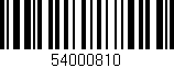 Código de barras (EAN, GTIN, SKU, ISBN): '54000810'
