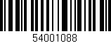 Código de barras (EAN, GTIN, SKU, ISBN): '54001088'