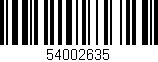 Código de barras (EAN, GTIN, SKU, ISBN): '54002635'