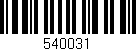 Código de barras (EAN, GTIN, SKU, ISBN): '540031'