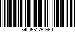 Código de barras (EAN, GTIN, SKU, ISBN): '5400552753563'