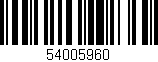 Código de barras (EAN, GTIN, SKU, ISBN): '54005960'