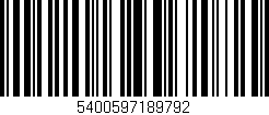 Código de barras (EAN, GTIN, SKU, ISBN): '5400597189792'