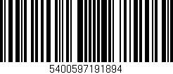 Código de barras (EAN, GTIN, SKU, ISBN): '5400597191894'