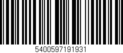 Código de barras (EAN, GTIN, SKU, ISBN): '5400597191931'