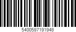 Código de barras (EAN, GTIN, SKU, ISBN): '5400597191948'