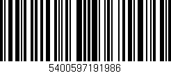 Código de barras (EAN, GTIN, SKU, ISBN): '5400597191986'