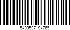 Código de barras (EAN, GTIN, SKU, ISBN): '5400597194765'