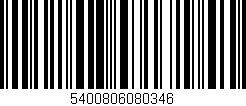 Código de barras (EAN, GTIN, SKU, ISBN): '5400806080346'