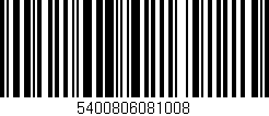 Código de barras (EAN, GTIN, SKU, ISBN): '5400806081008'