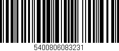Código de barras (EAN, GTIN, SKU, ISBN): '5400806083231'