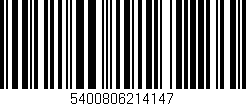 Código de barras (EAN, GTIN, SKU, ISBN): '5400806214147'