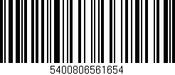 Código de barras (EAN, GTIN, SKU, ISBN): '5400806561654'