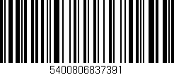 Código de barras (EAN, GTIN, SKU, ISBN): '5400806837391'