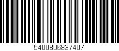 Código de barras (EAN, GTIN, SKU, ISBN): '5400806837407'