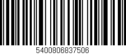 Código de barras (EAN, GTIN, SKU, ISBN): '5400806837506'