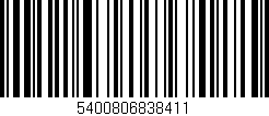 Código de barras (EAN, GTIN, SKU, ISBN): '5400806838411'