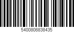 Código de barras (EAN, GTIN, SKU, ISBN): '5400806838435'